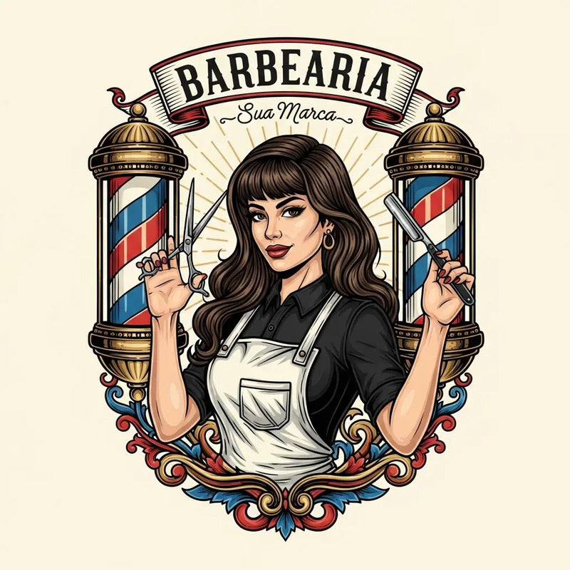Adesivo Barbearia Gigante 140cm - Diversos Modelos
