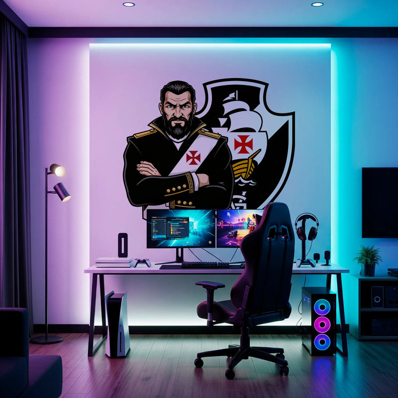 Adesivo Gigante Vasco Da Gama Navio Ou Mascote 136x120