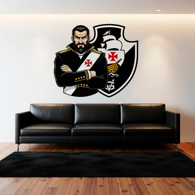 Adesivo Gigante Vasco Da Gama Navio Ou Mascote 136x120