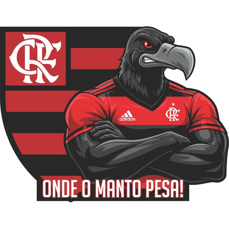 Adesivo Flamengo Urubu - Paixão E Raça Em 156x120 Cm