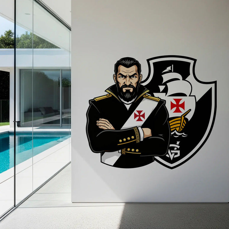Adesivo Gigante Vasco Da Gama Navio Ou Mascote 136x120