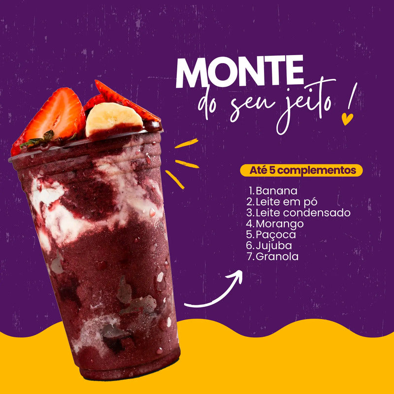 Adesivo De Açaí Gigante 140cm - Destaque Seu Produto E Venda