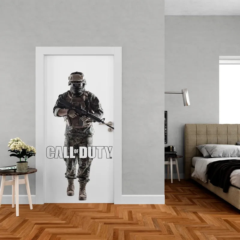 Adesivo De Porta Call Of Duty - Mostre Sua Paixão Pelo Cod