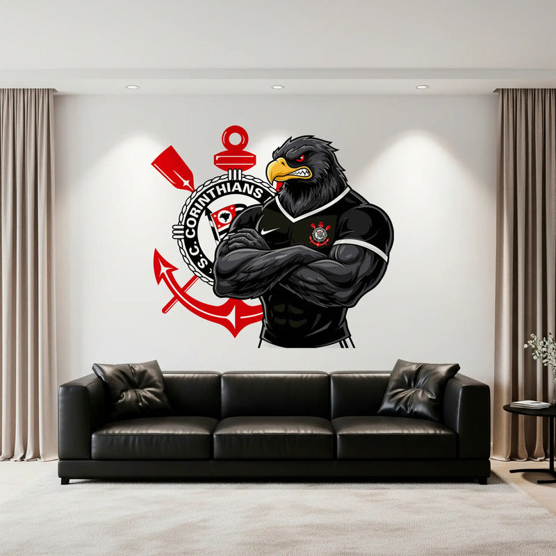 Adesivo Corinthians Gavião - Lançamento Exclusivo 131x120 Cm