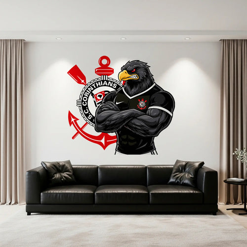 Adesivo Corinthians Gavião - Lançamento Exclusivo 131x120 Cm