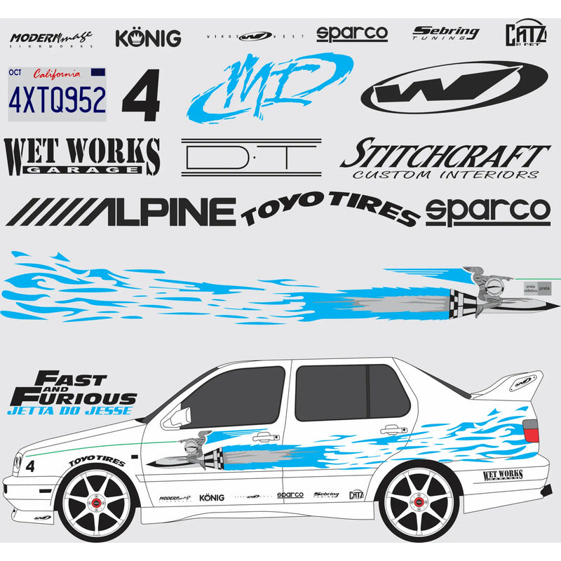 Adesivo Volkswagen Jetta Jesse Velozes E Furiosos Kit