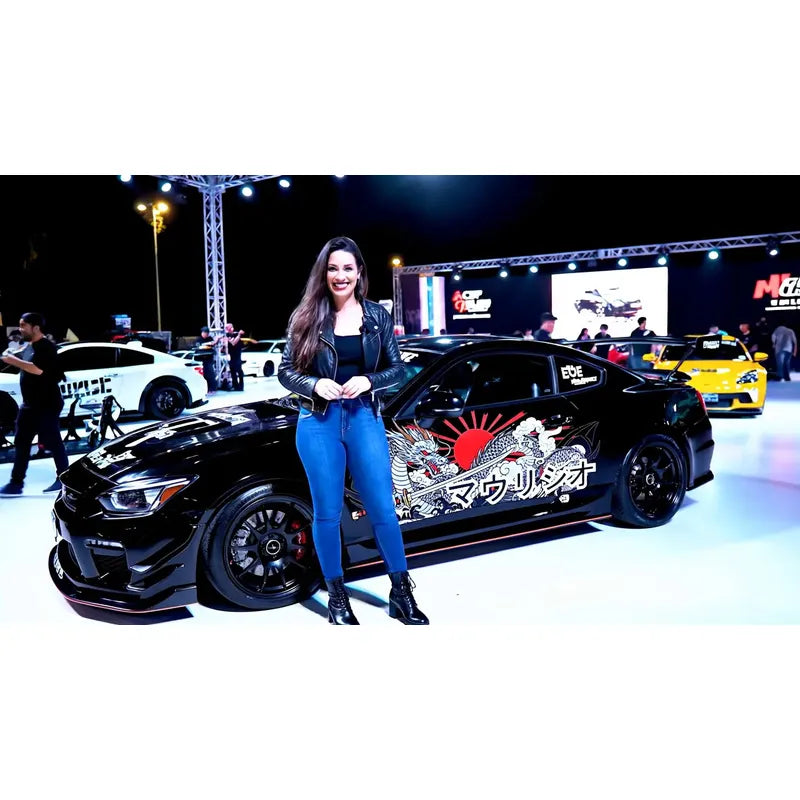 Adesivo Carro Tuning Dragão Japonês 189x70cm - Poder E Arte