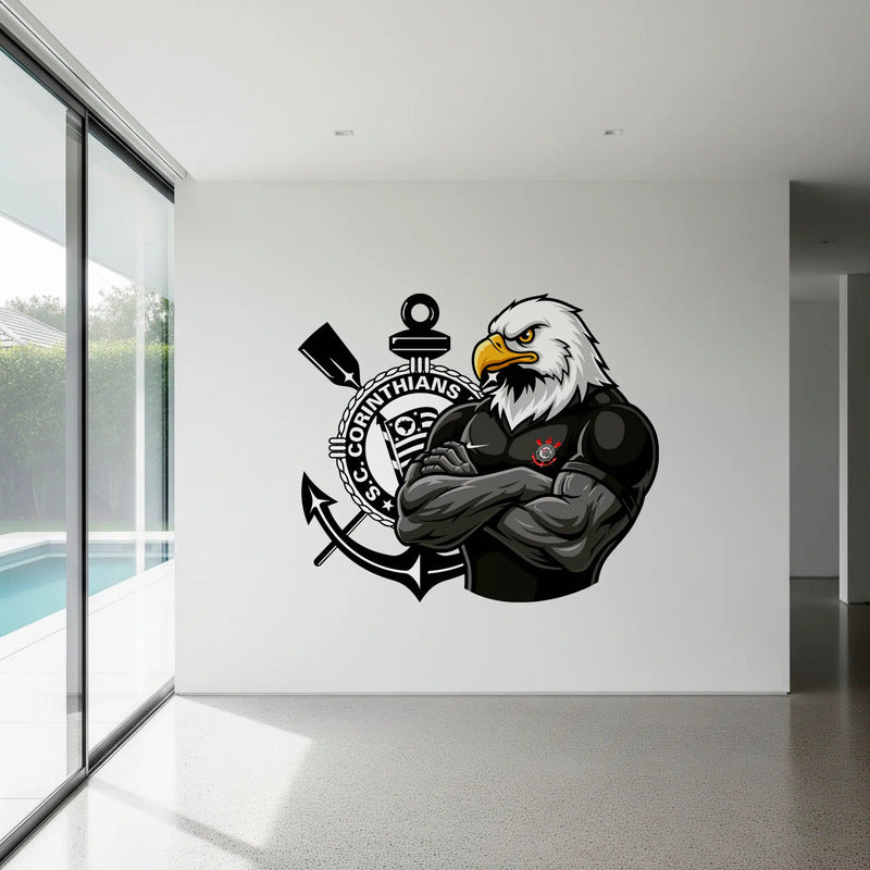 Adesivo Corinthians Gavião - Lançamento Exclusivo 131x120 Cm