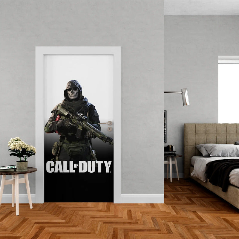 Adesivo De Porta Call Of Duty - Mostre Sua Paixão Pelo Cod