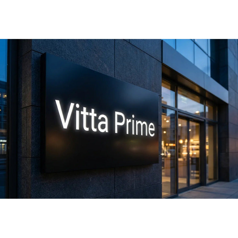 Placa 1.20m Fachada Acm Letreiro Vasado Led Personalizado Personalizado