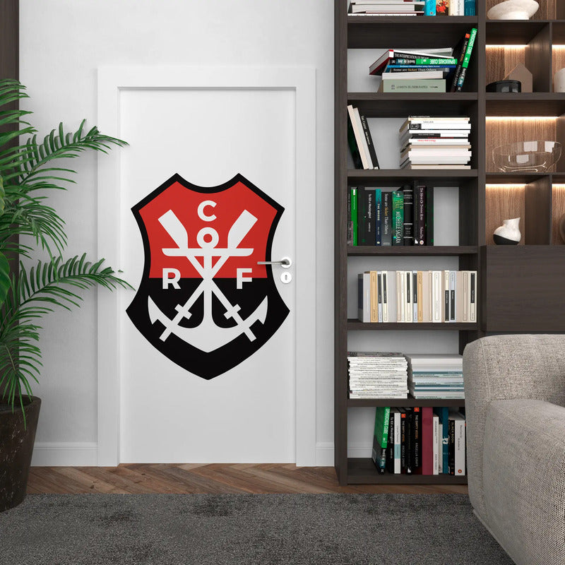 Adesivo De Porta Flamengo Remo - Decore Com Raça Rubro-negra