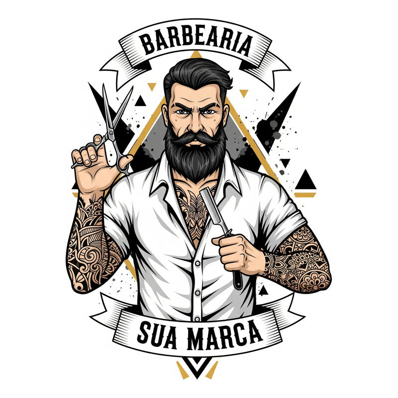 Adesivo Barbearia Gigante 140cm - Diversos Modelos
