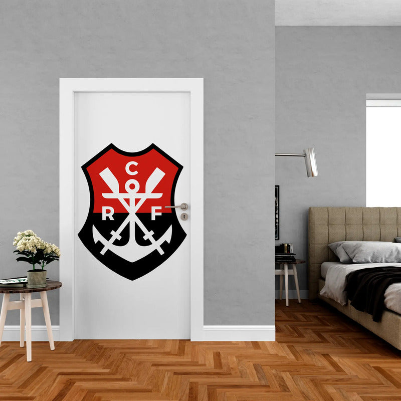 Adesivo De Porta Flamengo Remo - Decore Com Raça Rubro-negra