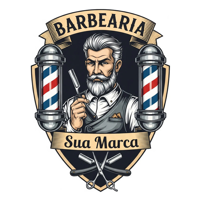 Adesivo Barbearia Gigante 140cm - Diversos Modelos