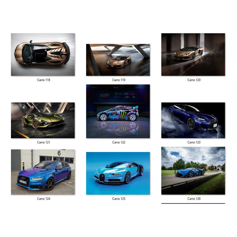 Adesivo De Supercarros Gigante 180x120cm - Visual Imponente