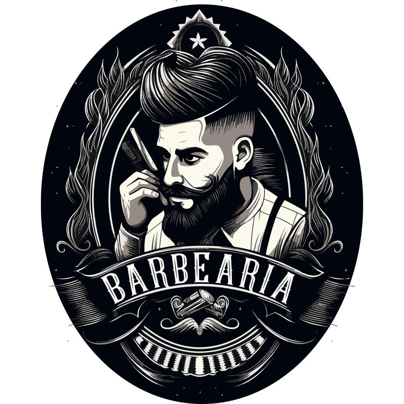 Adesivo Barbearia 140cm Porta Vidro Parede