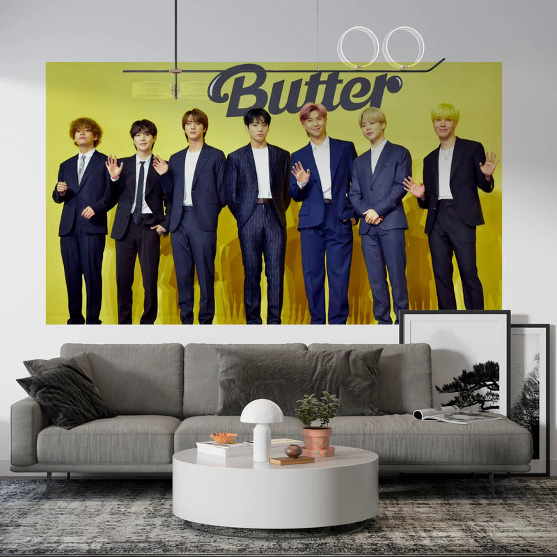 Adesivo Bts K-pop Gigante 140x90cm - Fãs De Verdade Bts - O Rei Do K-pop