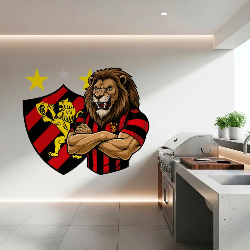 Adesivo Gigante Sport Recife 140x106cm - Leão Da Ilha