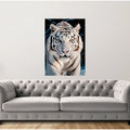 Adesivo Papel De Parede Tigre Branco 70x50 Alta Resolução Tigre Branco