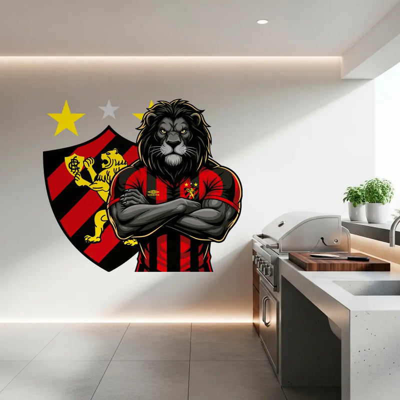 Adesivo Gigante Sport Recife 140x106cm - Leão Da Ilha