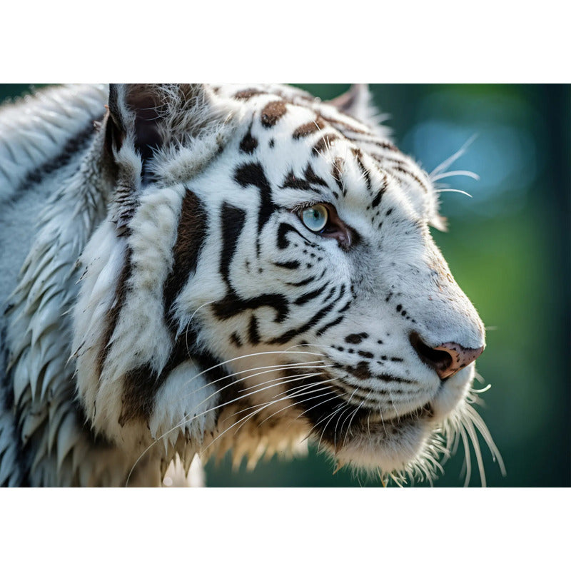 Adesivo Papel De Parede Tigre Branco 70x50 Alta Resolução Tigre Branco