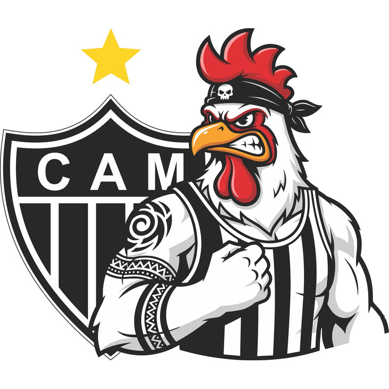 Adesivo Atlético Mineiro - Mascote Gigante Do Galo Galoucura