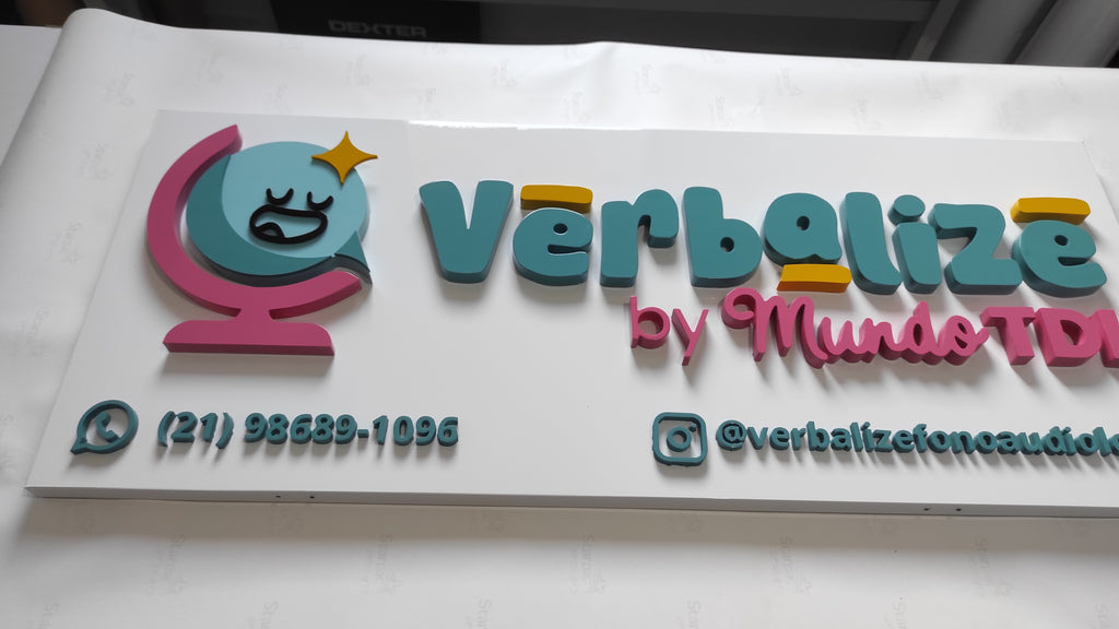 Placa 1.60m Fachada Acm E Pvc Sua Logo Personalizada Personalizado