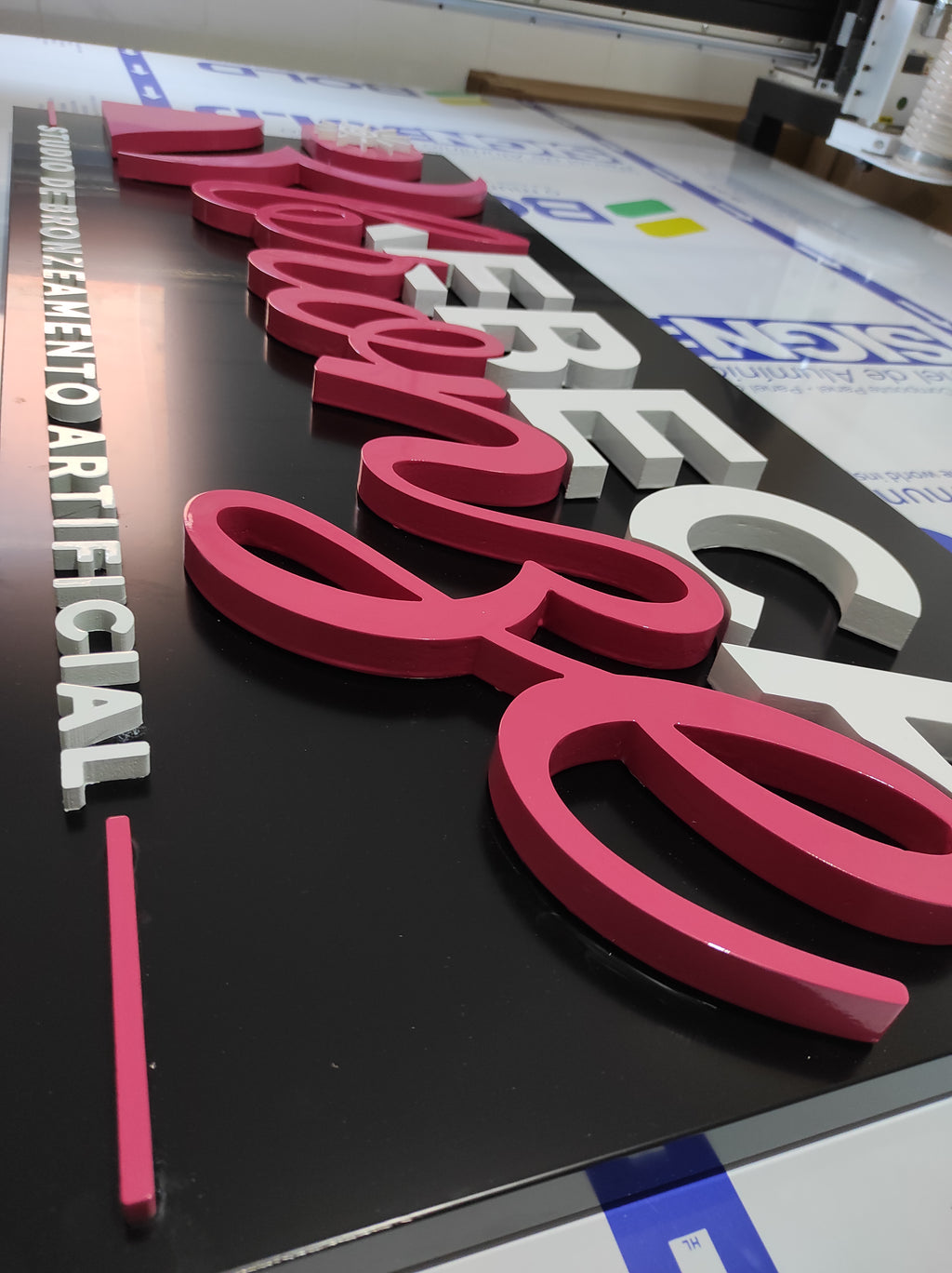 Placa 1.60m Fachada Acm E Pvc Sua Logo Personalizada Personalizado