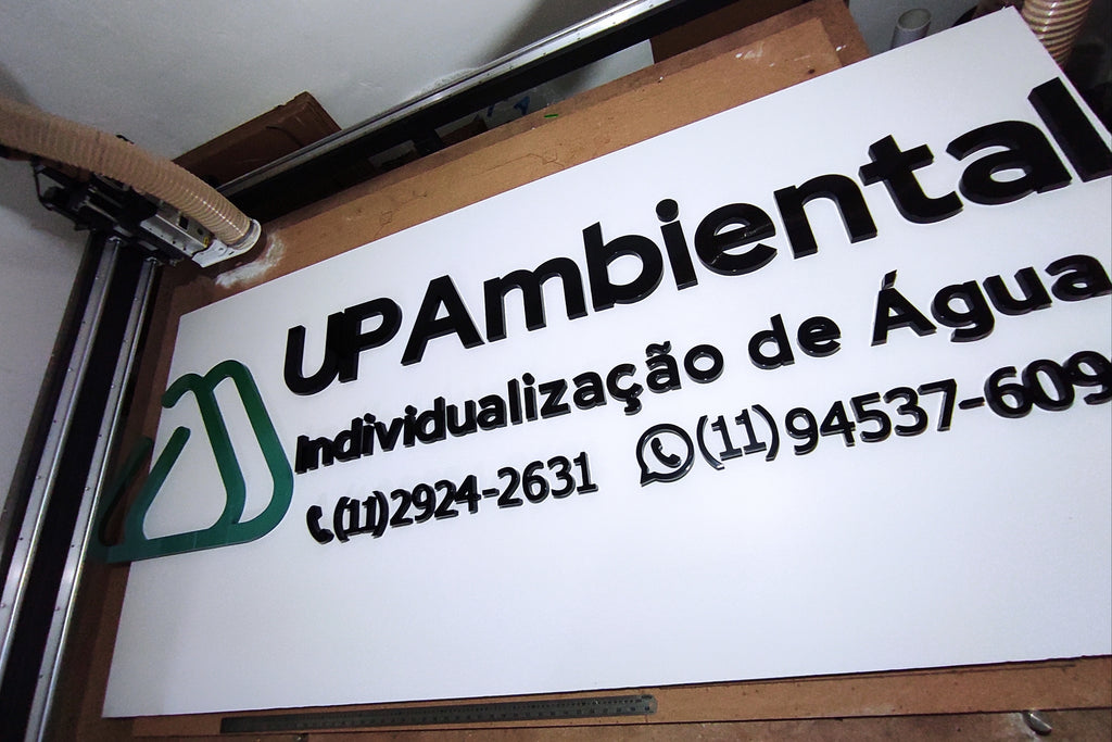 Logo Alto Relevo Pvc 20mm 200 Cm Para Fachada Logo Alto Relevo 20 Mm