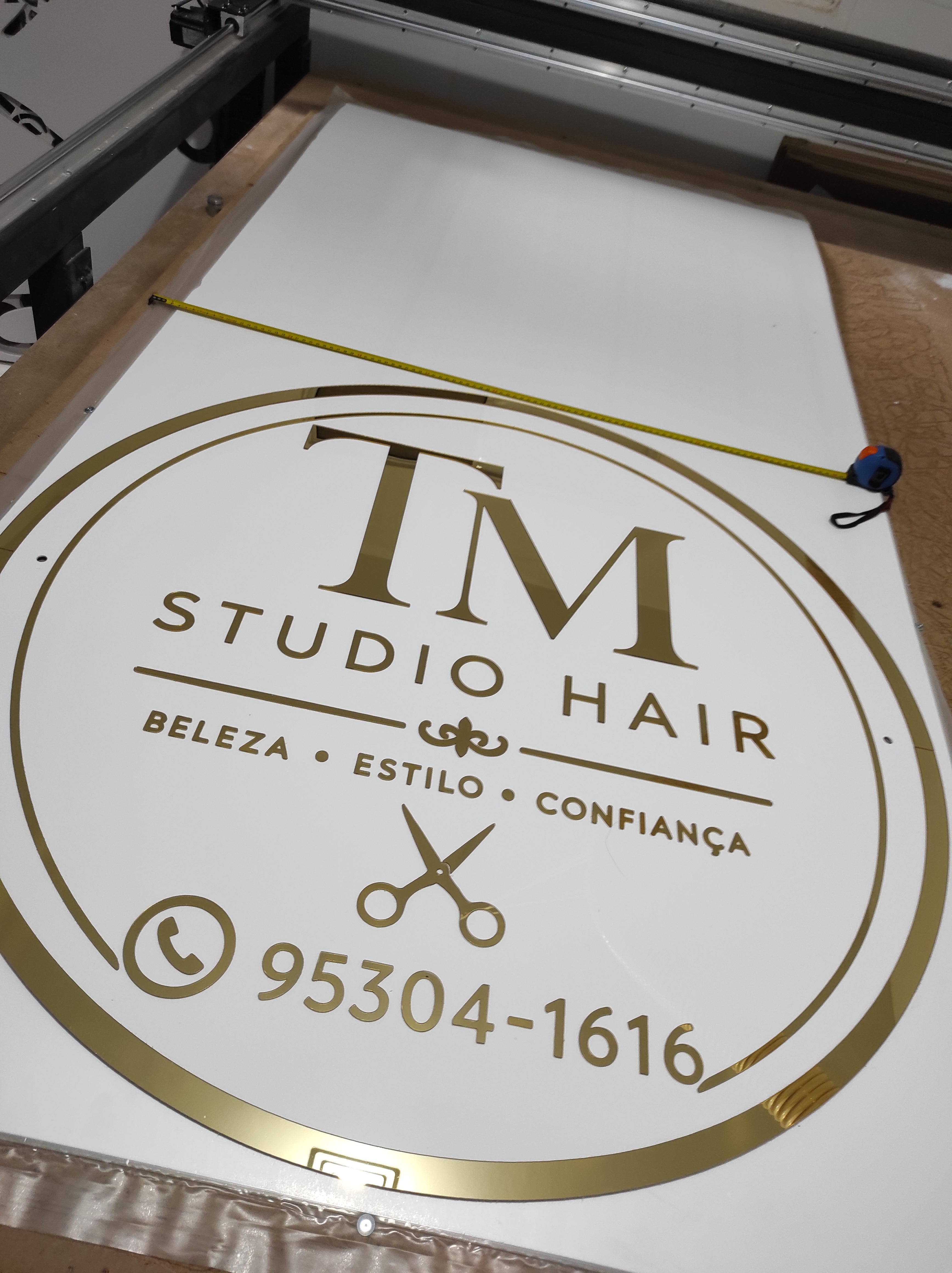 Placa Painel De Acrílico Letreiro Logo Personalizada 80x80 Personalizado